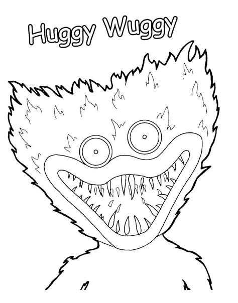 Creepy Huggy Wuggy Coloring Page  Free Printable Coloring Pages for