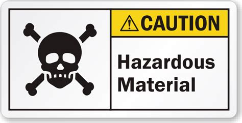 Caution Hazardous Material Label Sku Lb 2315