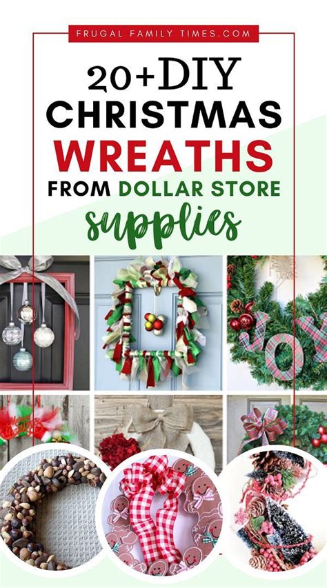 20 Gorgeous Diy Dollar Store Christmas Wreath Crafts Christmas