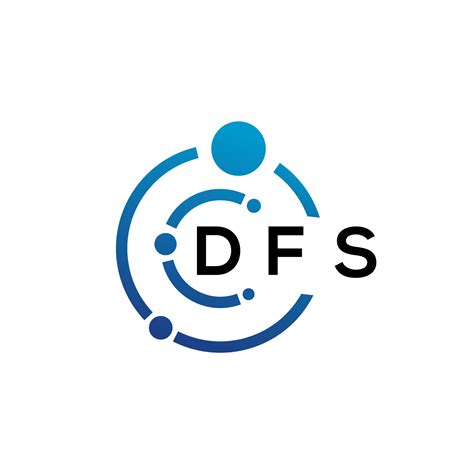 diseño de logotipo de letra dfs sobre fondo blanco. concepto de