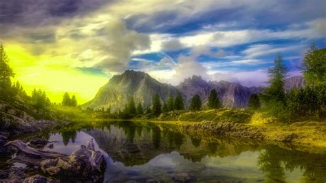 2560x1440 Lake Dolomites Trees Alps 5k 1440p Resolution Hd 4k