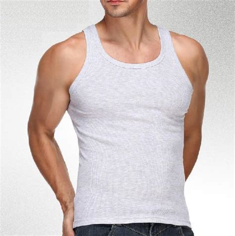 Men A Shirt Cotton Ribbed Tank Top Wife Beater Athletic Undershirt