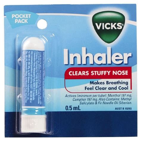 Vicks Nasal Decongestant Inhaler 05ml Pocket Pack Vicks Online Themarket New Zealand