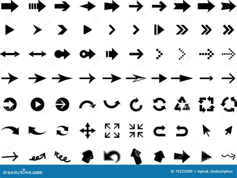 Set Of Arrow Icons Stock Vector Illustration Of Collection 76222088