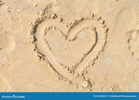 Love Heart On The Beach Stock Photo Image Of Sign Sand 169455274
