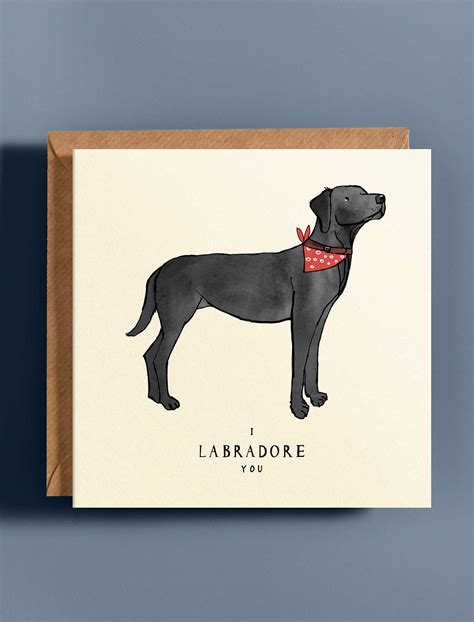 Love Labradore Greetings Card Katie Cardew Illustrations