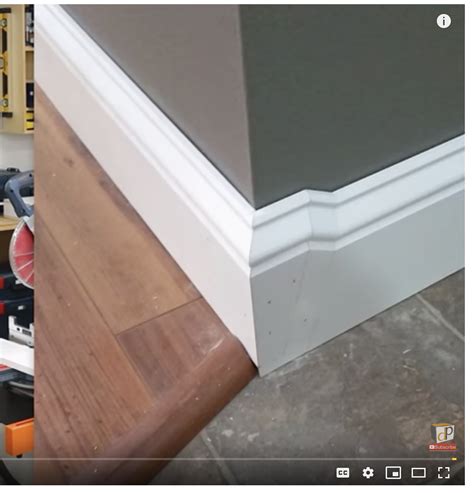 Video Tutorial For This Baseboard Transition Between Different Height