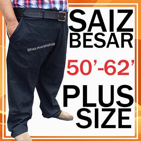 Seluar Slack Kerja Lelaki Plus Size Besar Plus Size Shopee Malaysia