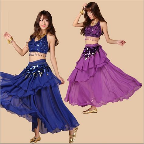 Belly Dance Wears Bra Skirt 2pcs Set Indian Dancing Clothes Egypt Style Bellydance Suits For