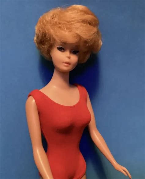 GORGEOUS VINTAGE MATTEL Bubble Cut Barbie Doll In Original Red Swimsuit PicClick