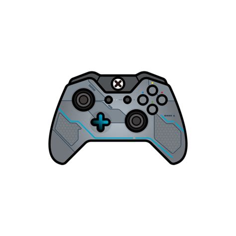Blue Controller Halo Gamer Xbox One Icon