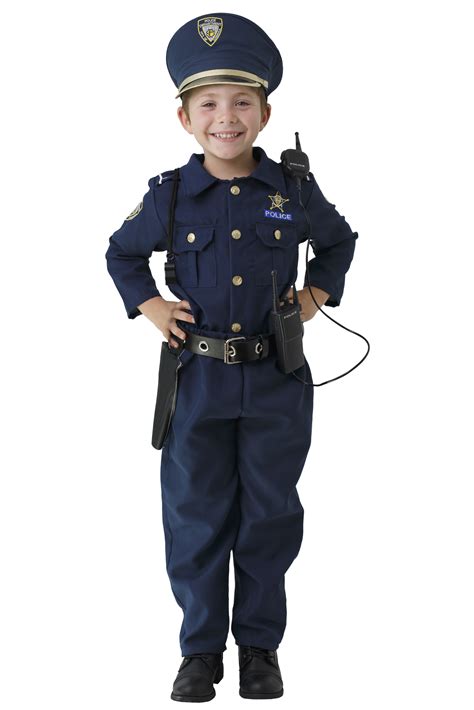 Dress Up America Police Costume For Boys Shirt Pants Hat Belt