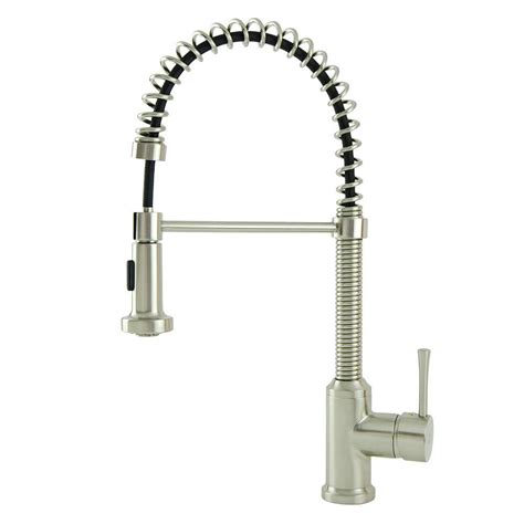 Gicasa matte black kitchen faucet with pull out sprayer. Italia Residential Single-Handle Spring Coil Pull-Down ...