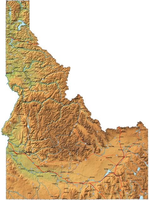 Large Detailed Map Of Idaho