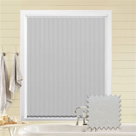 Made To Measure Vertical Blinds In Pvc Blackout Fabric Marble White
