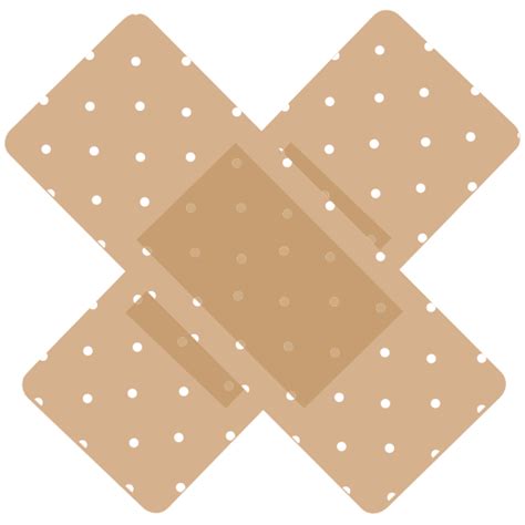 Cute Crossed Band Aid Bandage Sticker png image
