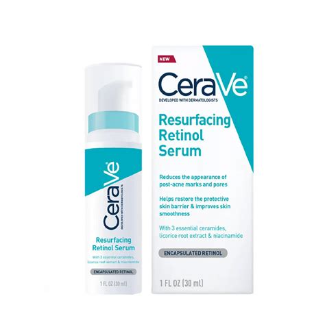 Cerave retinol resurfacing serum ($16, amazon) gave me the least reaction. CERAVE Sérum Régénérateur au Rétinol encapsulé ...