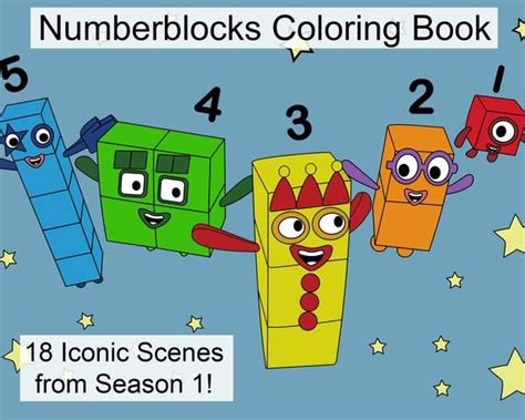 Numberblocks Coloring Book Season 1 Etsy Coloring Books Books Color