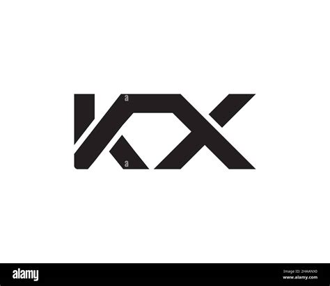 minimal kx logo design kx letter logo with modern trendy modern kx logo vector stock vector