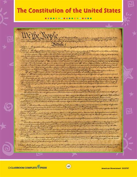 40 The United States Constitution Worksheet Worksheet Information
