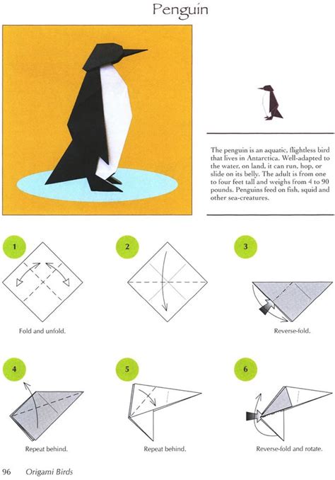 Welcome To Dover Publications Origami Penguin Origami Diagrams