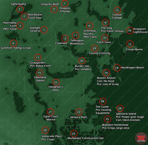 Fallout 4 Map Of Settlements Time Zones Map World