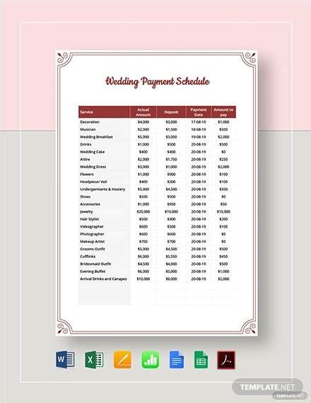 Free 24 Sample Payment Schedules In Pdf Ms Word