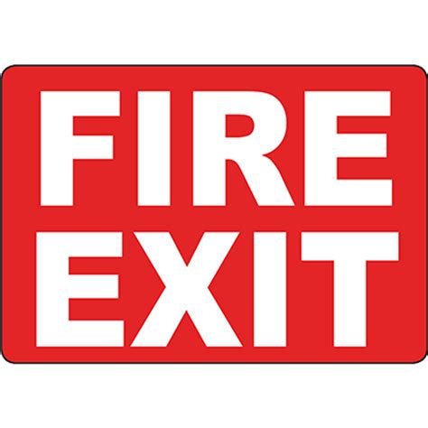 Fire Exit Sign Graphic Products