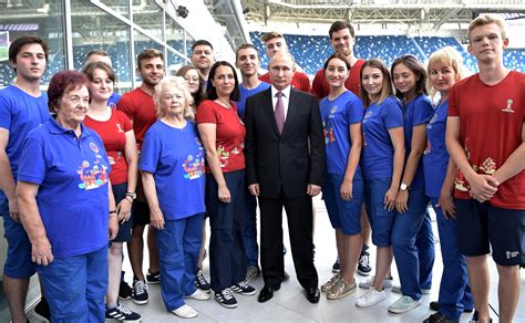conversation with 2018 fifa world cup volunteers president of russia