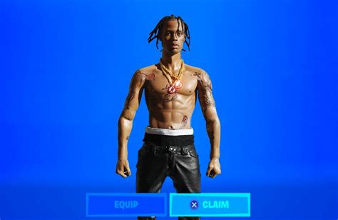 This character was released at fortnite battle royale on 22 april 2020 (chapter 2 season 2) and the last time it was available was 387 days ago. Le skin de Travis Scott dans Fortnite aurait fuité