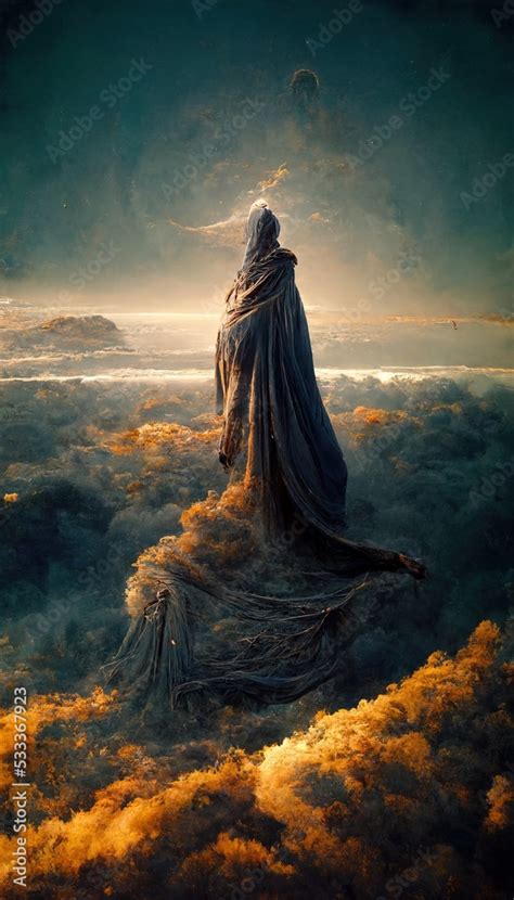 Celestial Being In Veil Fantasy Concept Art Scenery Digital Art