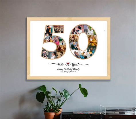 50th Birthday T 50th Photo Collage 50th Anniversary T Etsy