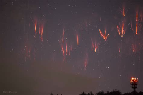 Red Sprite Lightning Over The Czech Republic