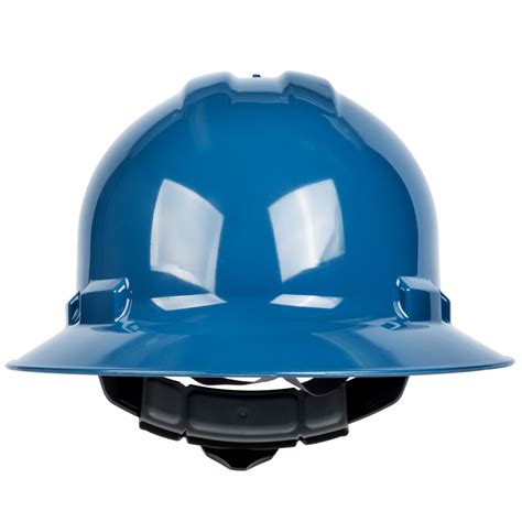 Duo Safety Blue Full Brim Style Hard Hat With 4 Point Ratchet Suspension