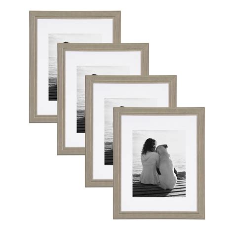 Designovation Kieva Solid Wood Picture Frames Distressed Gray 11x14