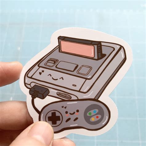 Super Nintendo Vinyl Waterproof Sticker Cute Video Game Etsy Uk