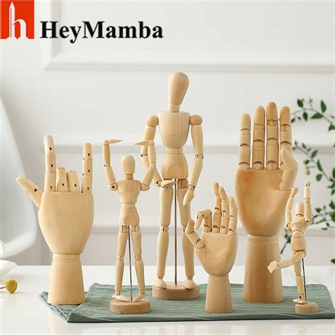 Heymamba Artist Movable Limbs Wooden Hand Drawing Sketch Mannequin
