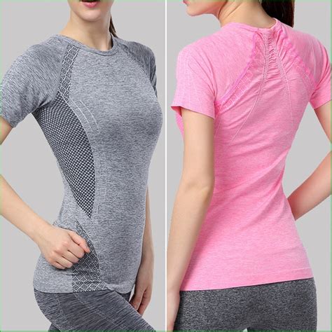 wst05 fitness gym body shirt compression tights women s sport short sleeve t shirts women