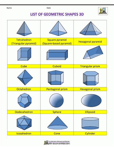 List Of Geometric Shapes Free Printable Geometric Shapes Free Printable