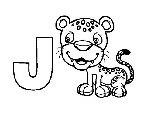 Desenho Para Colorir Da Letra J De Jaguar