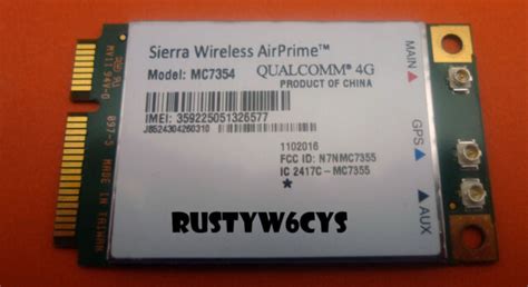 Sierra Wireless Airprime 4g Lte Pcie Mini Card Broadband Gps Verizon Only Mc7354 For Sale Online