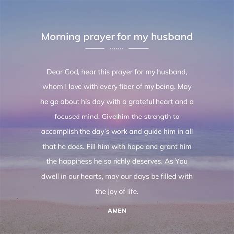 Morning Prayer For My Husband Avepray