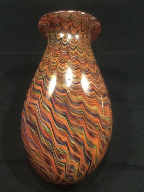 Murano Zigzag Swirl Vase Multi Colored Stick Collectors Weekly