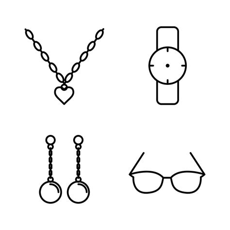 Fashion Icon Set With Outline Style Vector For Your Web Design 3456159