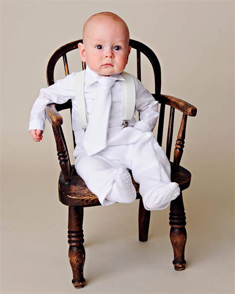 Maybe you would like to learn more about one of these? Payton Suspender Christening Outfit - One Small Child
