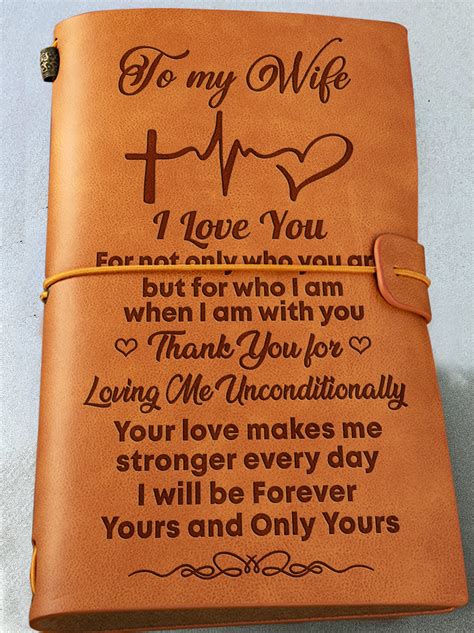 Leather Journal to Wife - Thank You for Loving Me Unconditionally, Gift 