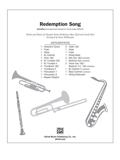 Redemption Song Choral Octavo Instrupax Douglas Kaine Mckelvey