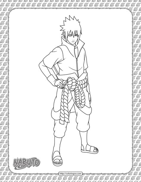 Sasuke Uchiha Coloring Page Uchiha Clan Sasuke Uchiha Naruto Drawings