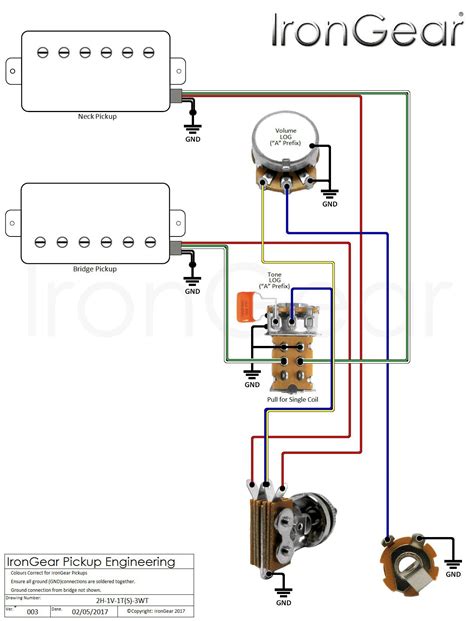Prewired harness features two 500k alpha q size pots with 18mm shafts for mounting through the body. 2 Humbuckers 1 Volume 1 tone Best Of | Wiring Diagram Image