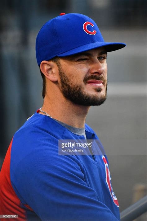 Chicago Cubs Third Baseman Kris Bryant Winks To The Camera During A